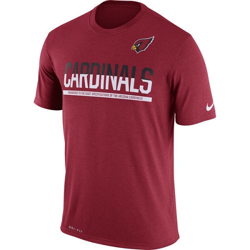 NFL Men's Arizona Cardinals Nike Cardinal Team Practice Legend Performance T-Shirt